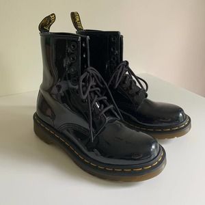 Dr. Martens Black Patent Leather Boots